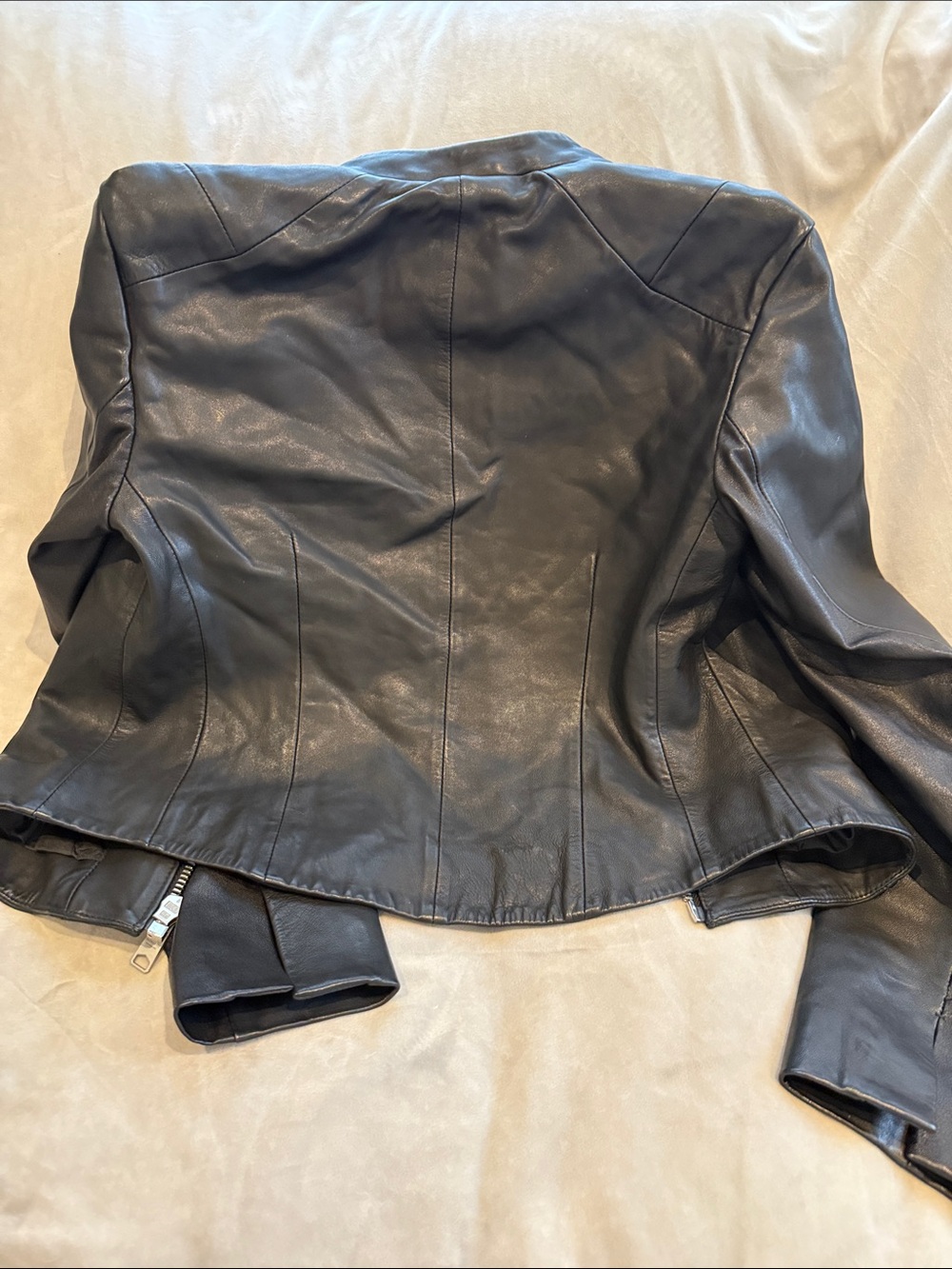 Allsaints SADLER SLIM FIT LEATHER JACKET - Picture 7 of 7